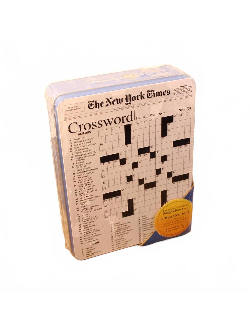 NY Times Crossword Jigsaw Puzzle 2-in-1 500pc Excalibur Sealed New